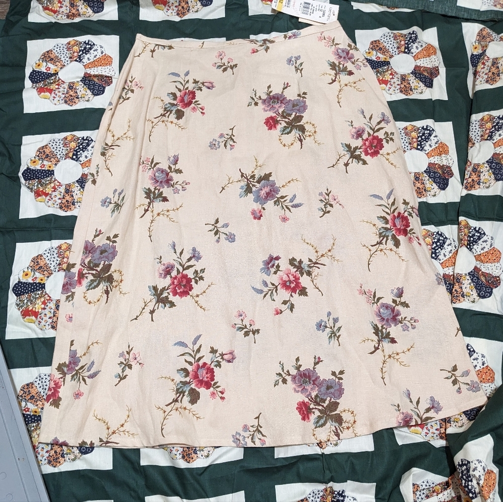 NOS Vintage Karen Kane Linen Skirt
